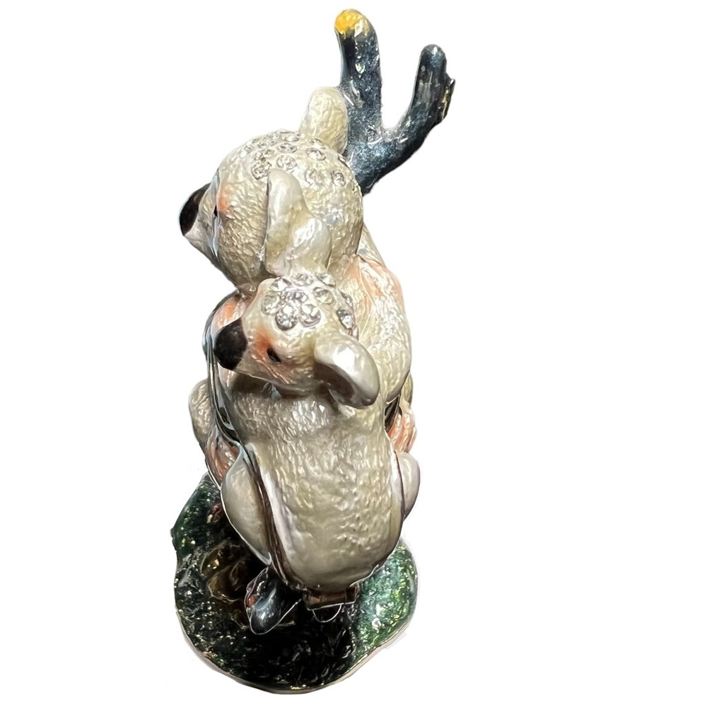 Porcelain Koala Mama and Baby Trinket Box - Picture 2 of 9
